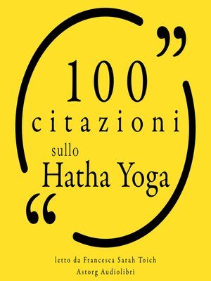 cover image of 100 citazioni sullo Hatha Yoga